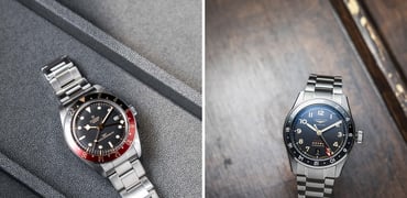 Tudor Black Black 58 GMT vs. Longines Spirit Zulu Time Titanium header
