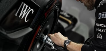 IWC watch on wrist of F1 guy