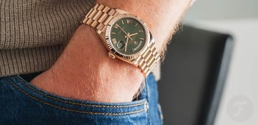 Hands-On With The Majestic Everose Gold Rolex Day-Date 36 With An Olive Green Dial