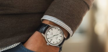 Longines Ultra-Chron Classic with leather strap, pocket shot