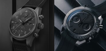 IWC Pilot's Watch Chronograph 41 Top Gun Ceratanium vs. Omega Dark Side of the Moon “Black/Black” header image