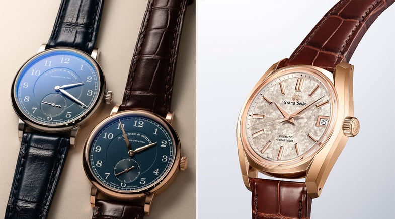 A. Lange & Söhne 1815 (34mm) Vs. Grand Seiko SBGH368 header collage