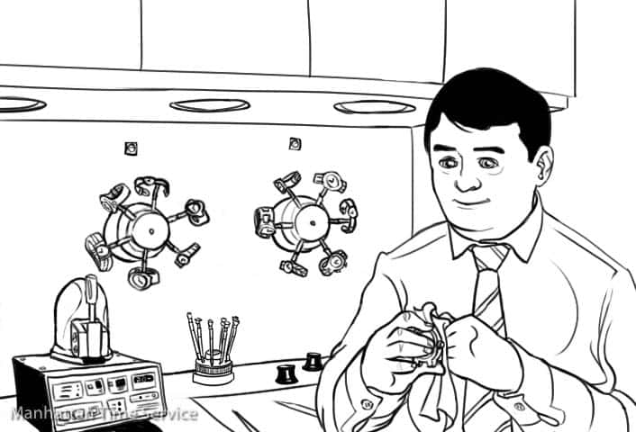 Watch movement repair step 6 - watch cleaning