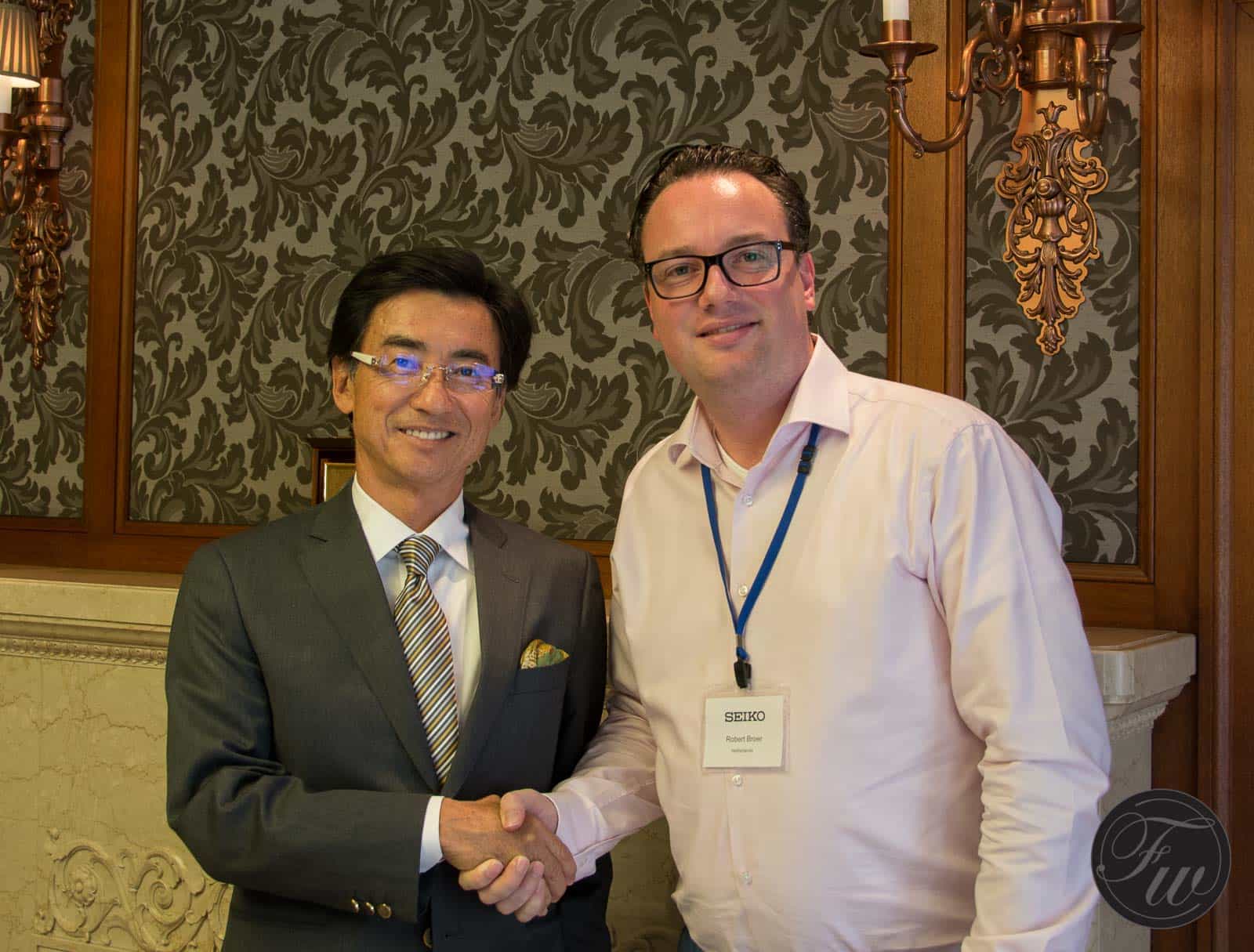Seiko CEO Hattori and Robert-Jan Broer