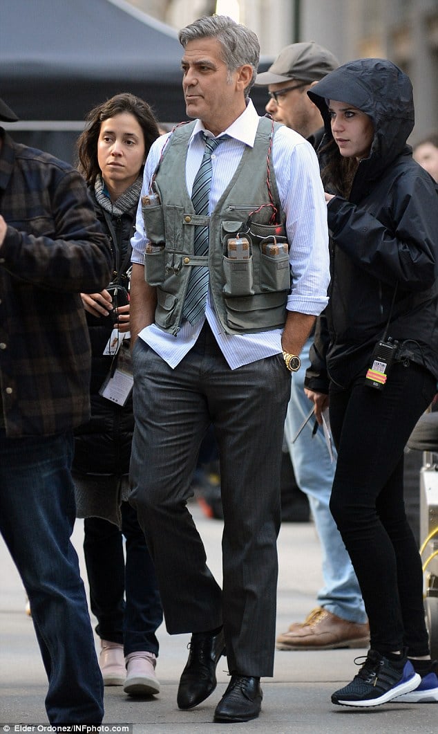 George Clooney in Money Monster wearing a Speedmaster