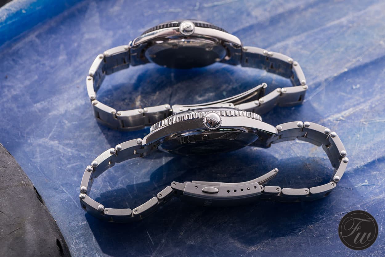 Oris Diver watches side-by-side
