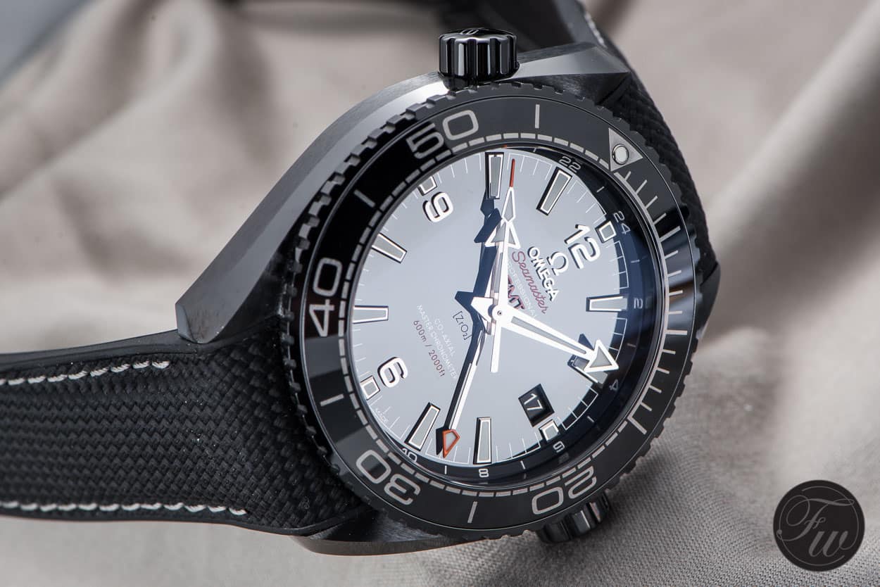 Omega Seamaster Planet Ocean Deep Black Shiny dial of the Planet Ocean Deep Black