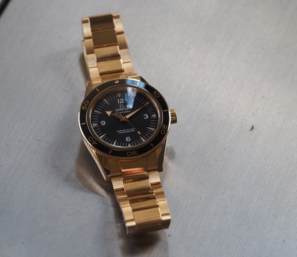 Gold Omega Seamaster 300