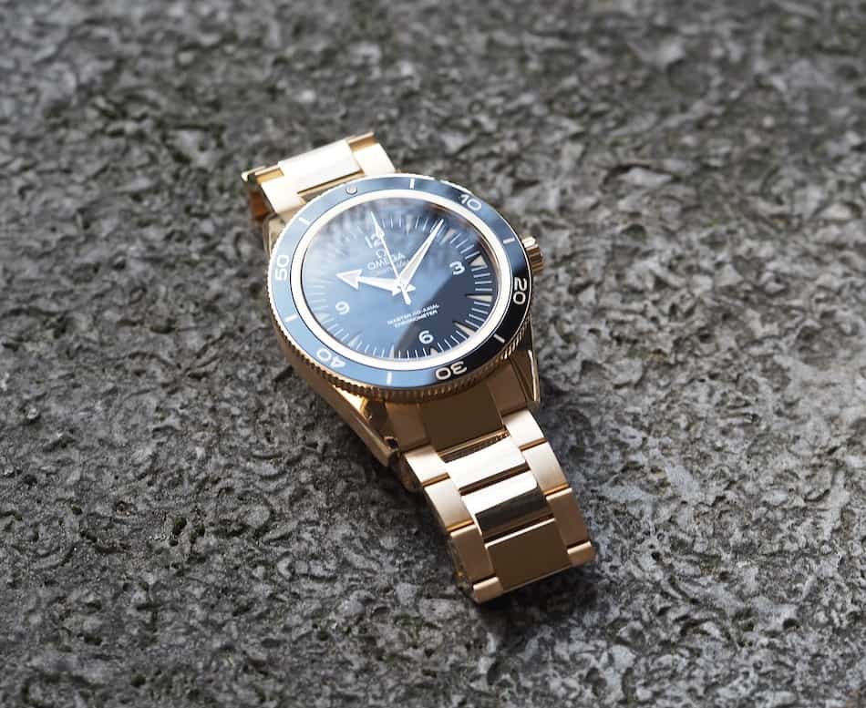 Gold Omega Seamaster 300