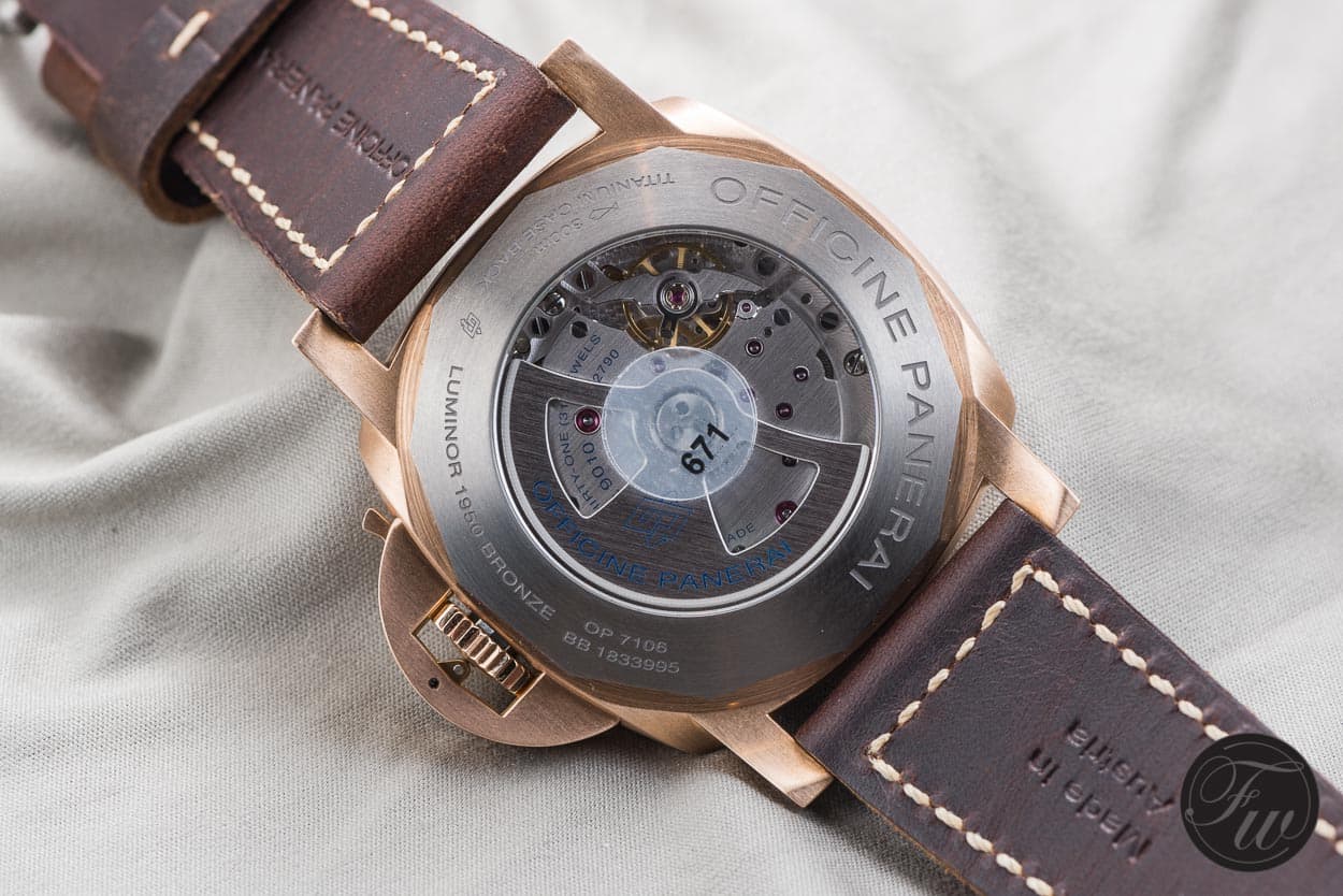Calibre P.9010 Panerai PAM 671 Luminor Submersible 1950 3 Days Automatic Bronzo The Panerai PAM 671 Luminor Submersible 1950 3 Days Automatic Bronzo