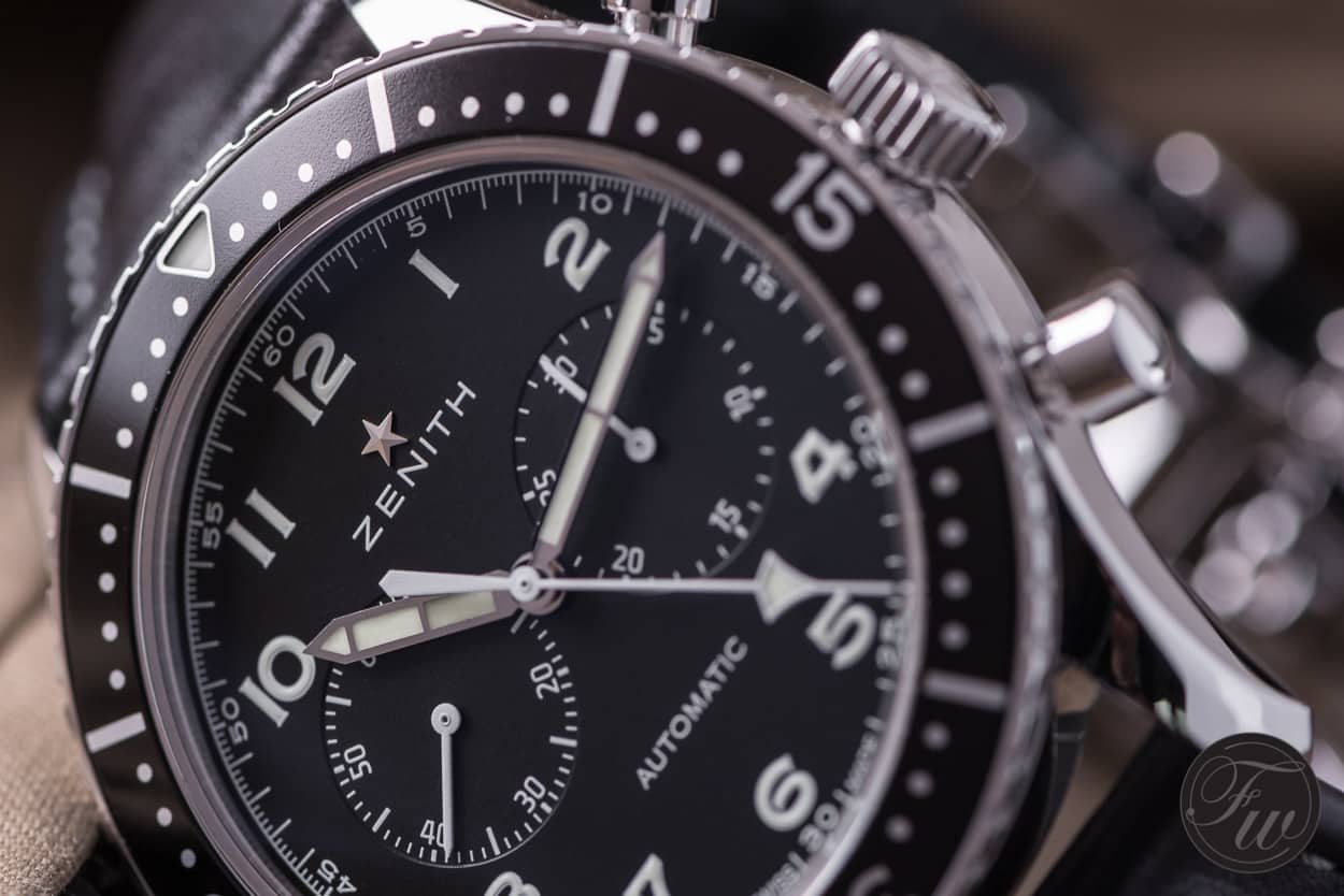 Dial of the Zenith Heritage Cronometro Tipo CP-2 Zenith Heritage Cronometro Tipo CP-2