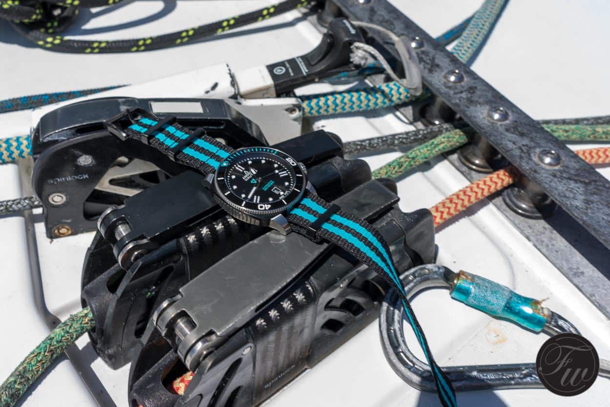 Anonimo Nautilo Nato presentation aboard SFS VOR70 racing yacht