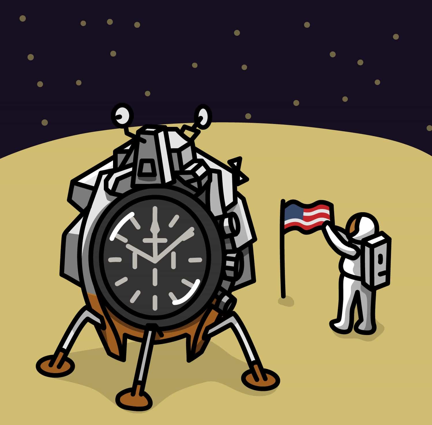 Moonwatch Art Moonwatch Art - 48 years Ago