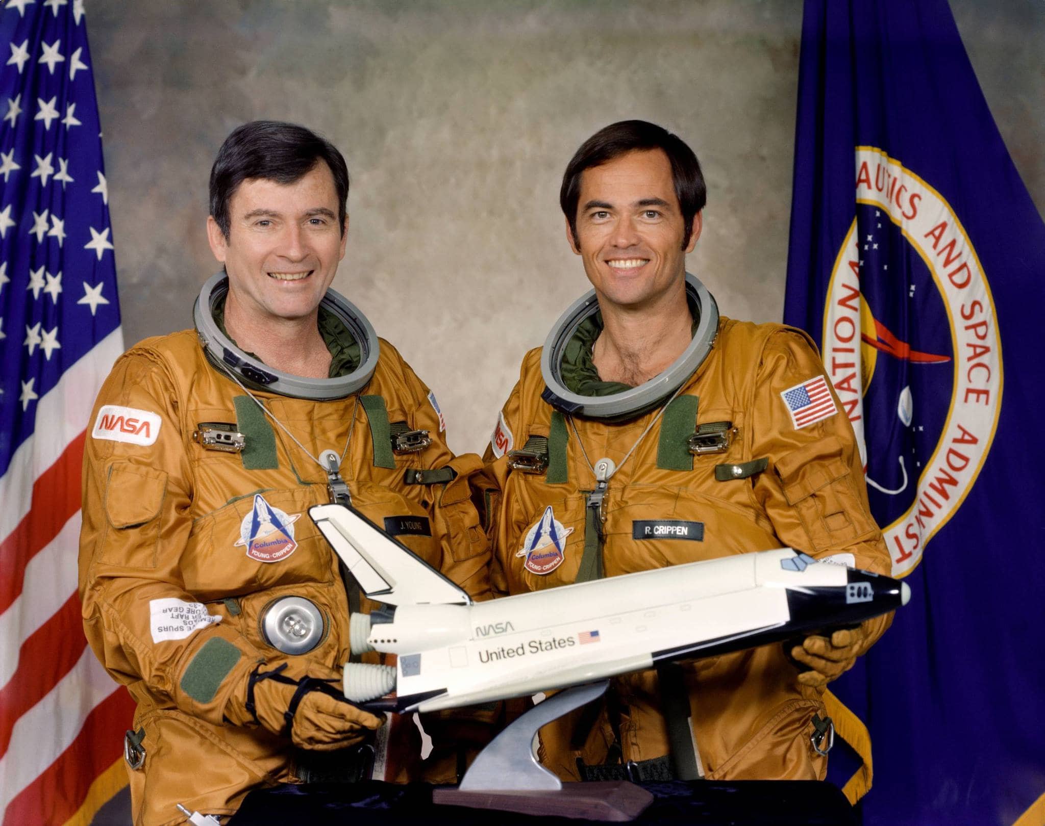 John W. Young and Robert L. Crippen. STS-1