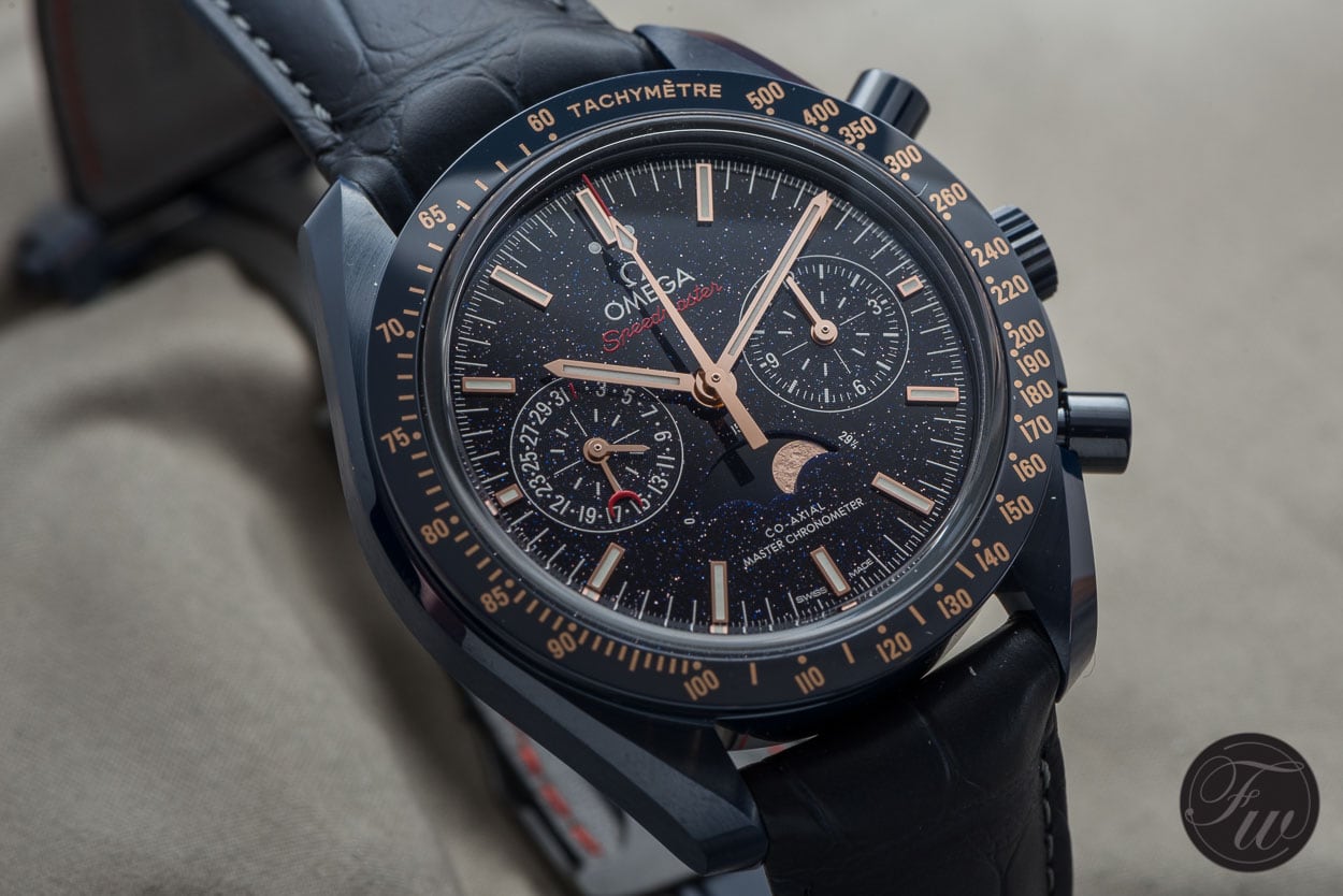 Omega Speedmaster Blue Side of the Moon Moonphase Aventurine Omega Speedmaster Blue Side of the Moon Moonphase Aventurine