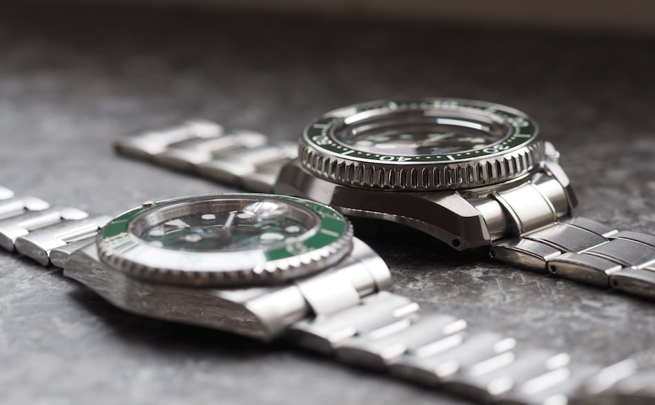 Rolex Submariner Hulk versus Seiko SLA019