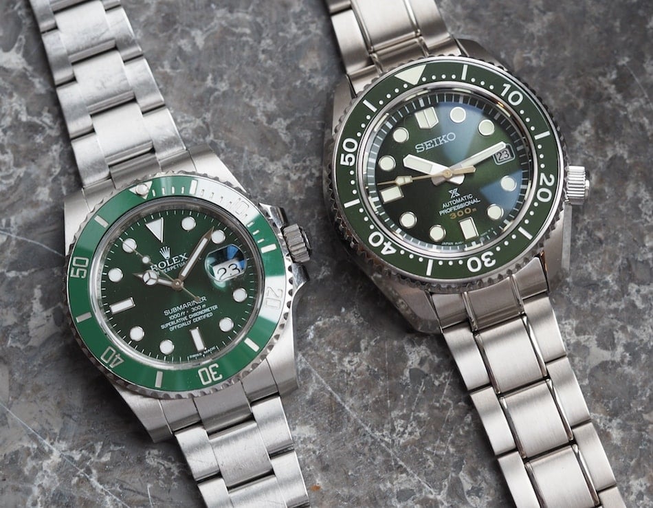 Rolex Submariner Hulk versus Seiko SLA019