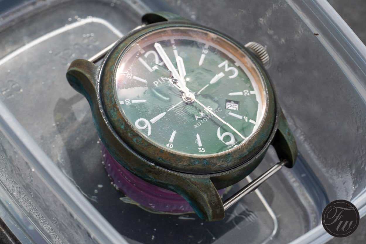 Bronze watch patina project