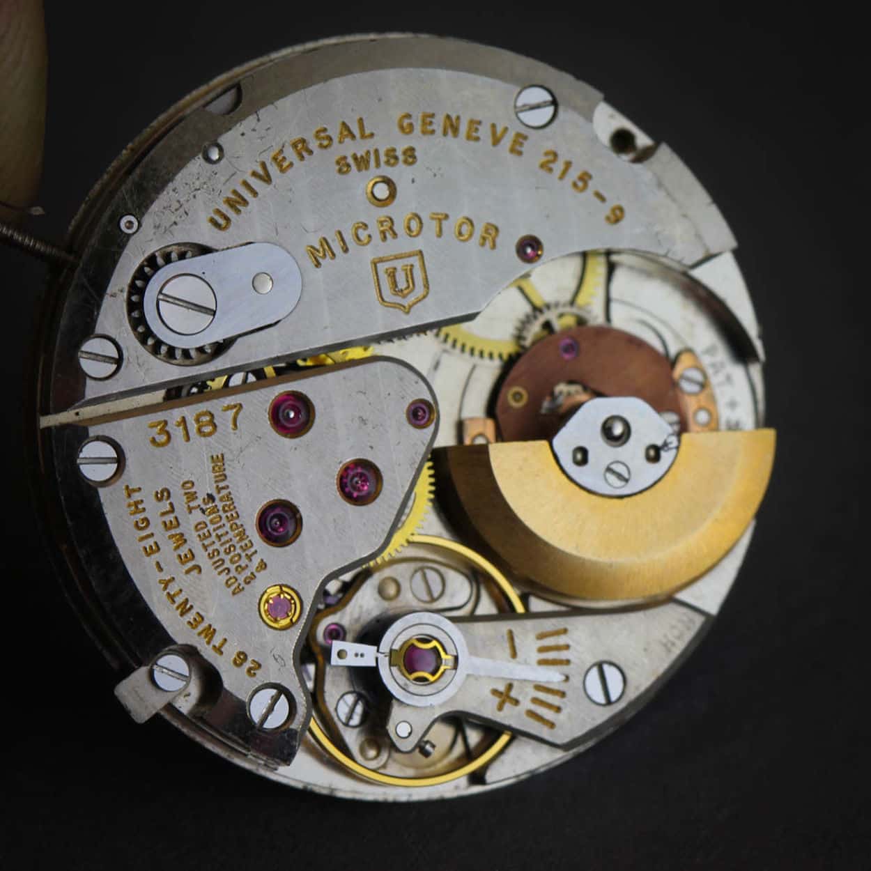 A look at the ref. 215-9 Microtor in-house movement (picture credit: seller on eBay)