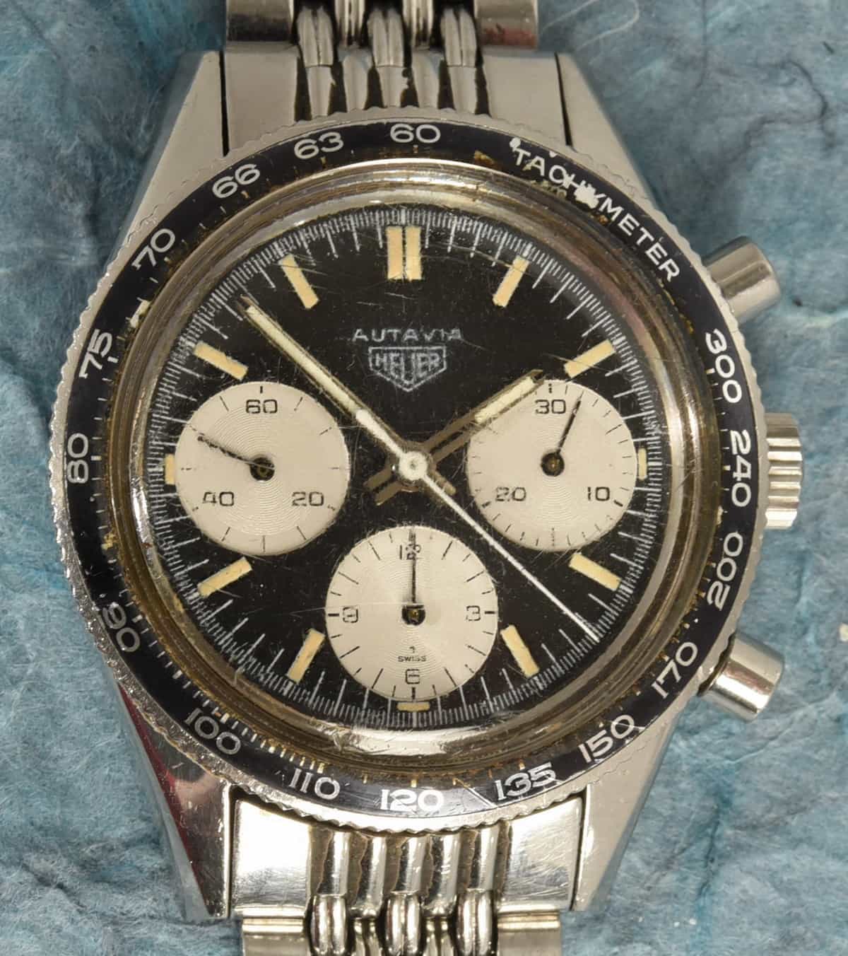 Heuer Autavia Lume Dial Head on