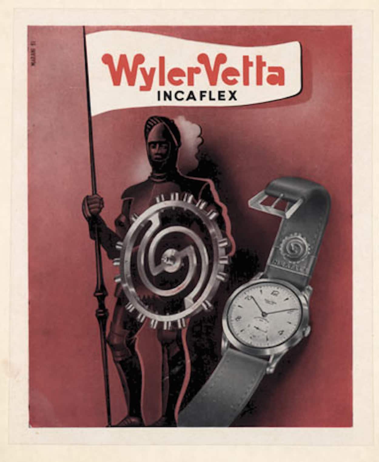 A Wyler Ad showing the Incaflex balance wheel