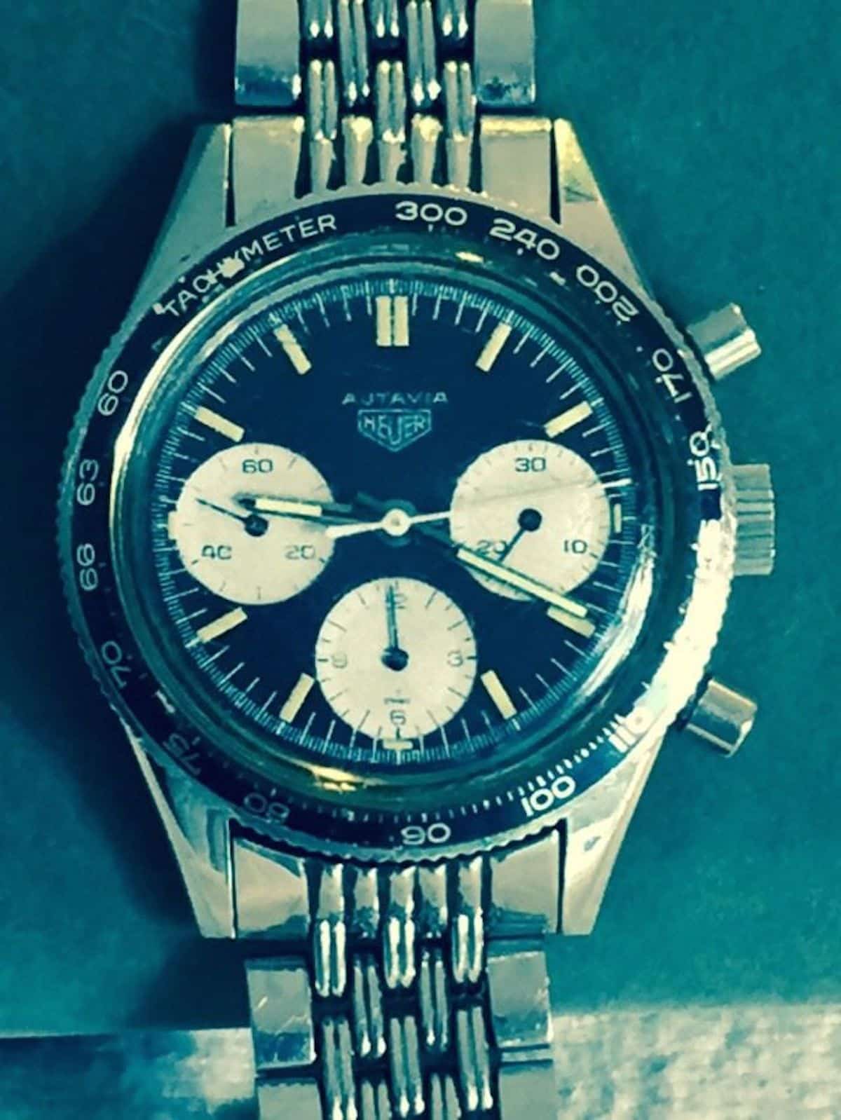 Heuer Autavia Lume Dial seller shot 2