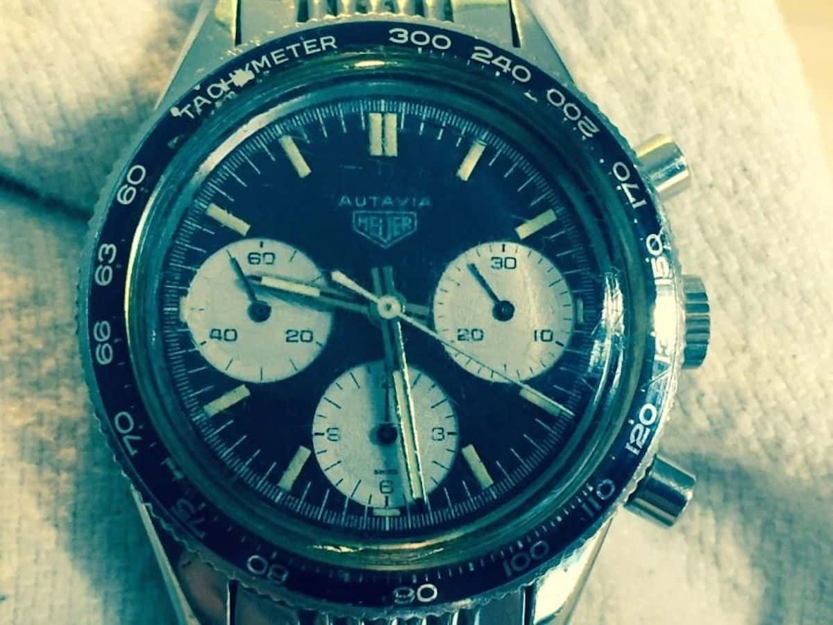 Heuer Autavia Lume Dial seller shot