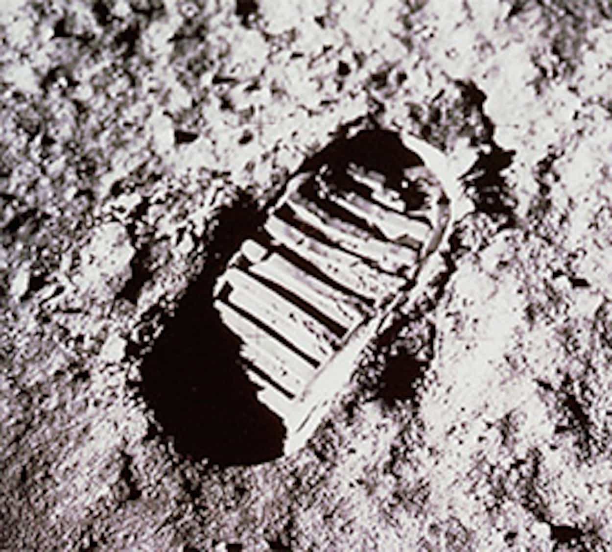 The first footprints on the moon... (Photo credit: NASA)