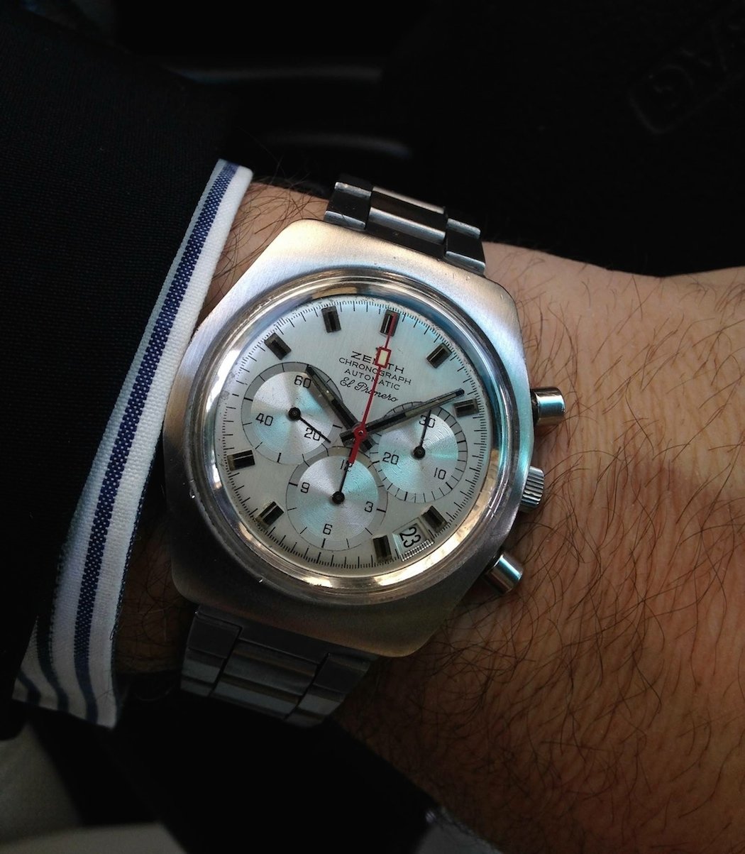 The Zenith El Primero A787 on the wrist (photo credit: @watchfred)