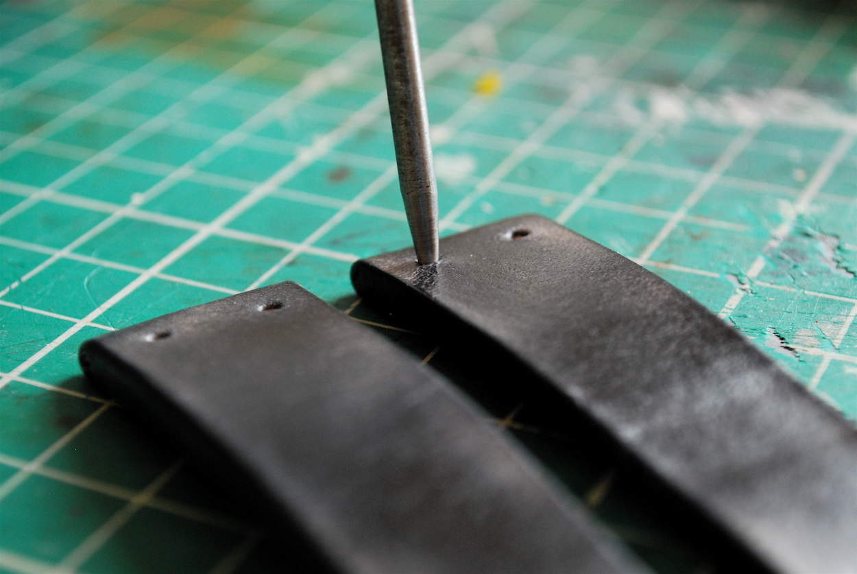 Punching holes on a BCatt watch strap