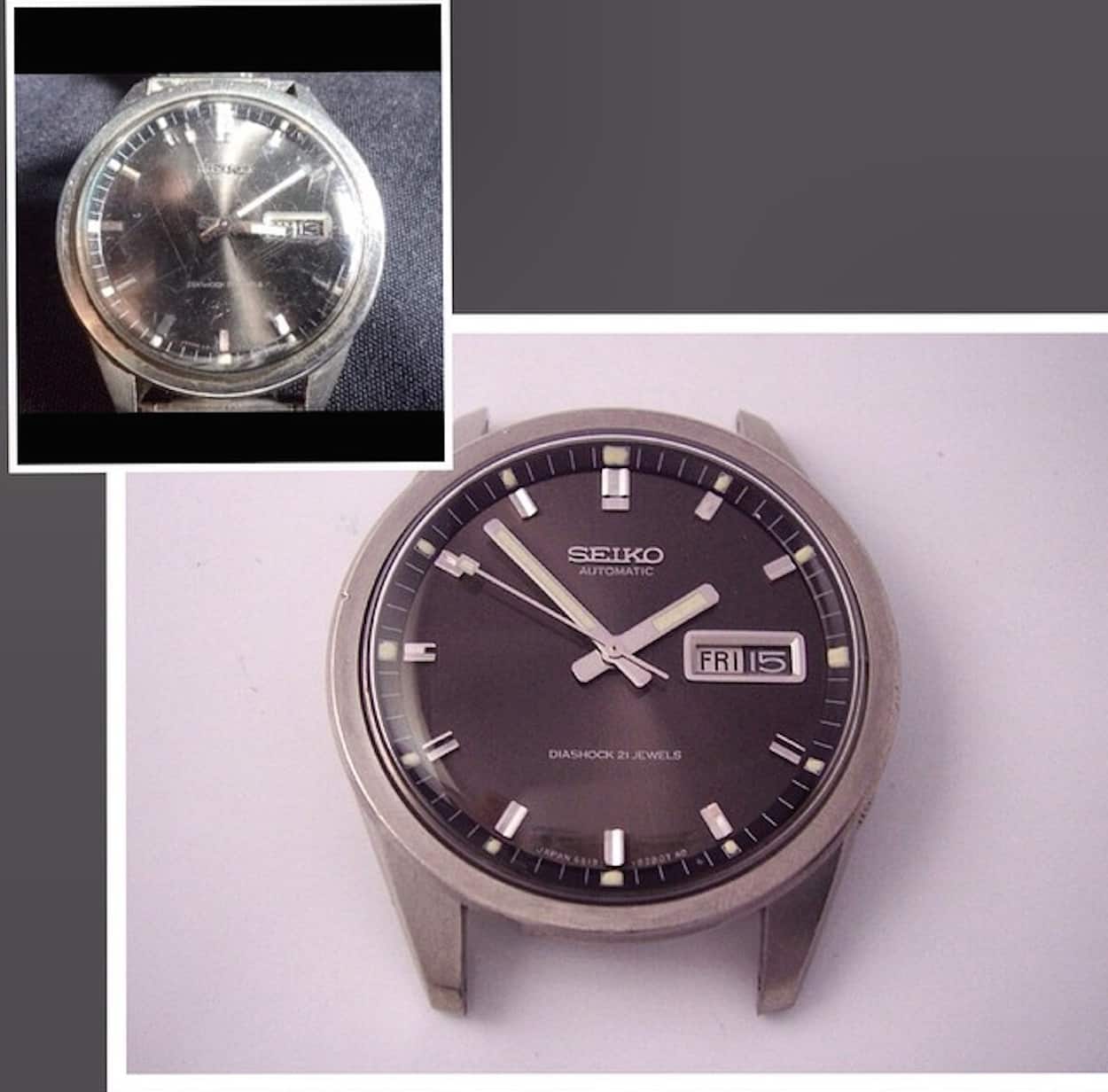 Seiko Sportsmatic before and after