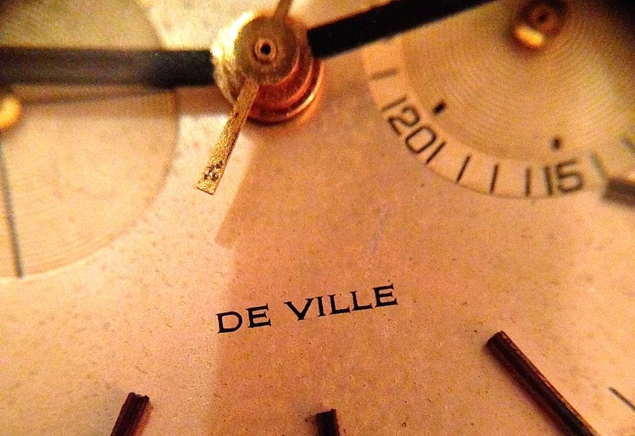Lovely serifed font on the dial of this Omega