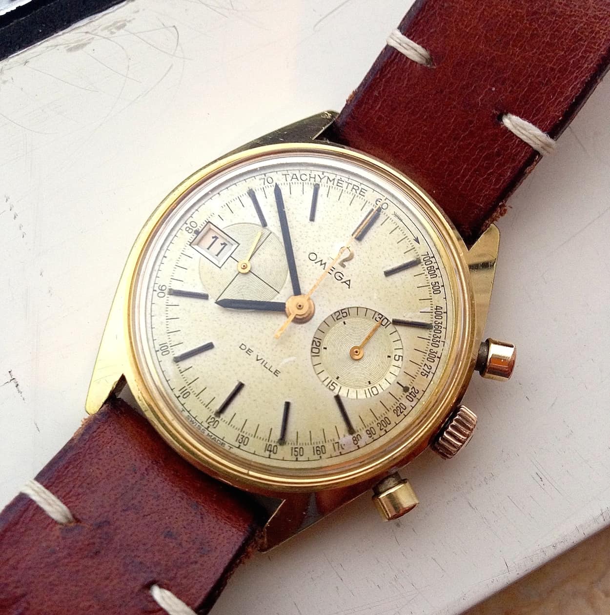 The Omega DeVille chronograph has kept perfect time since arriving.