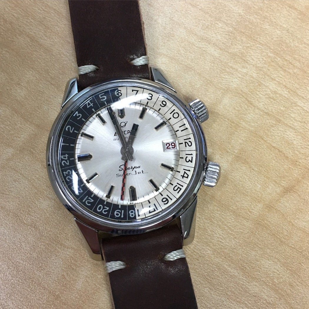 The Enicar Sherpa Super Jet on Rover Haven Horween Shell Cordovan