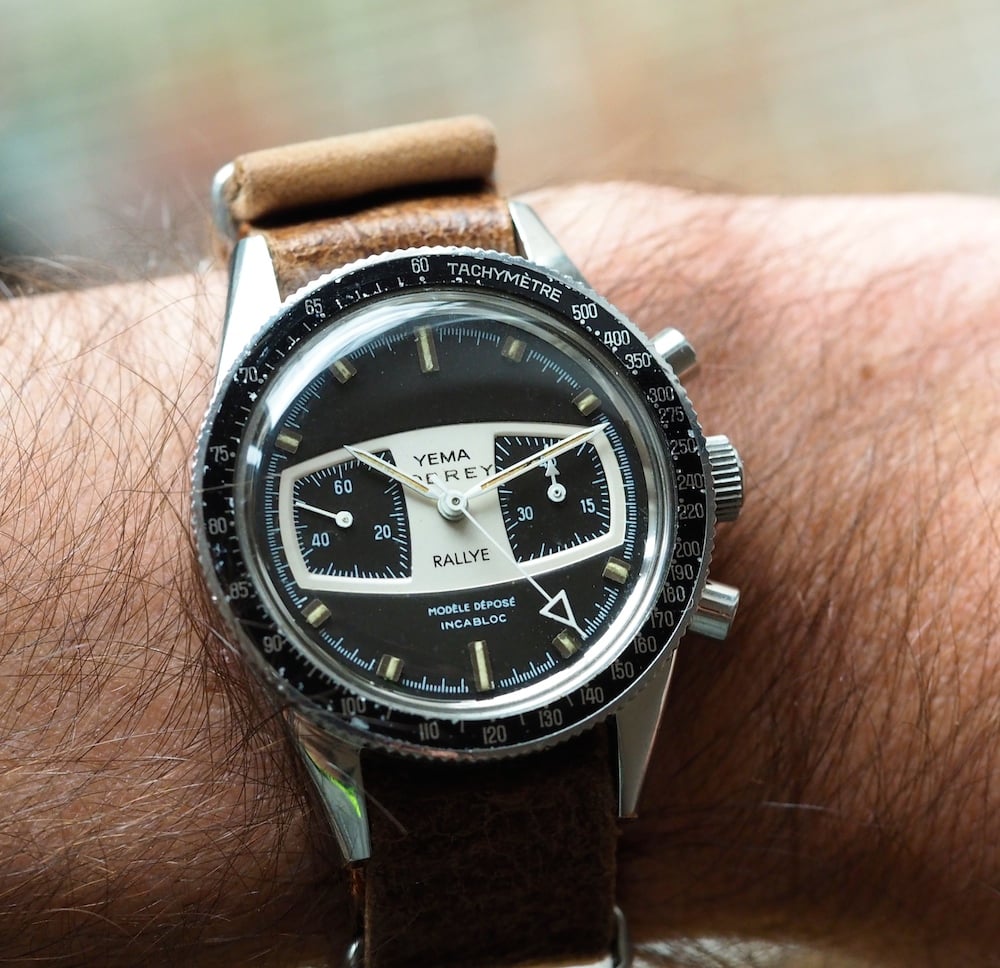 The Yema Rallye on the wrist