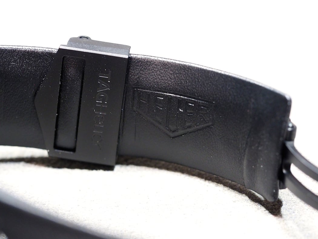 A look at the backside of the TAG Heuer Monza leather strap