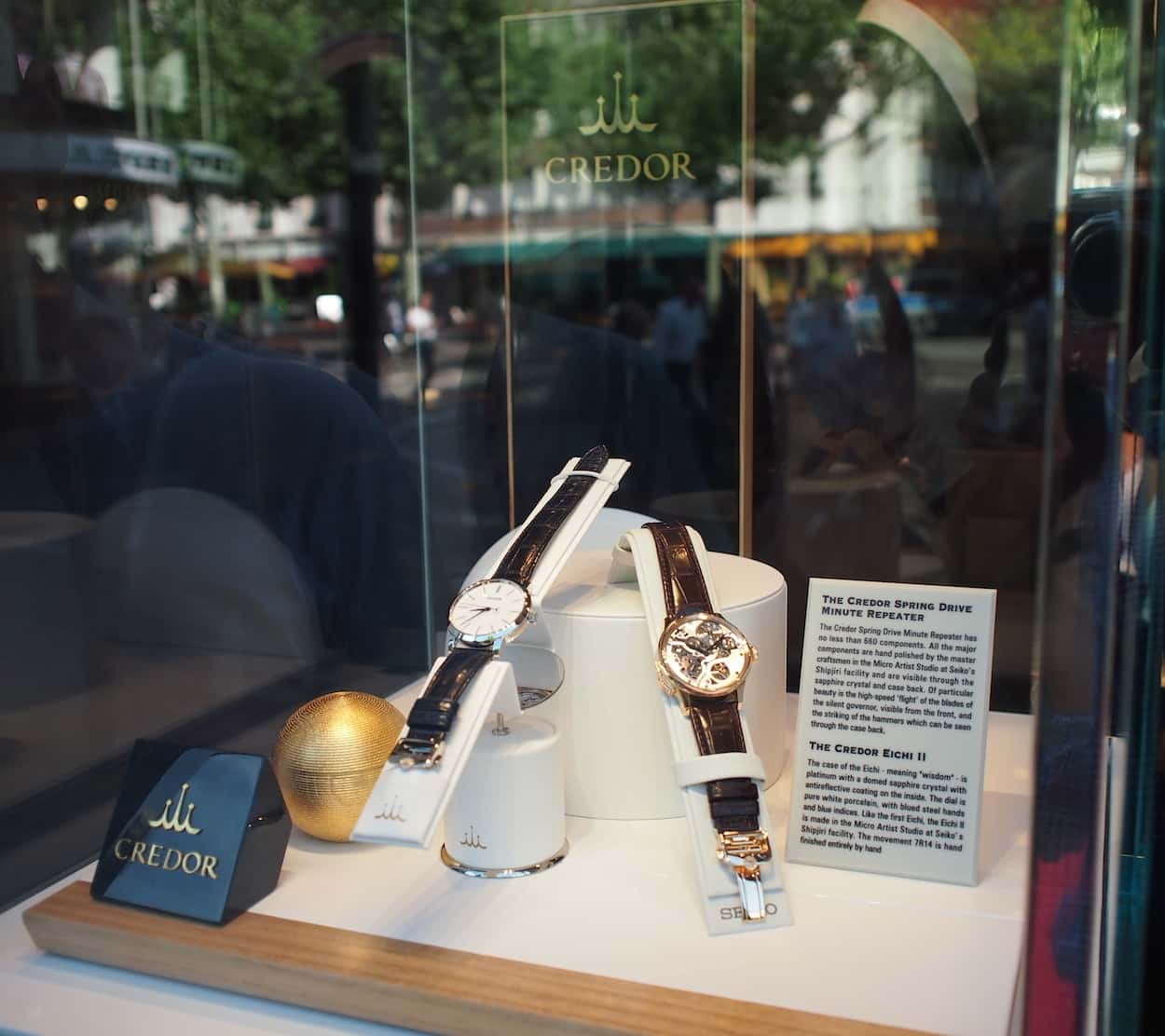 Credor in the front window