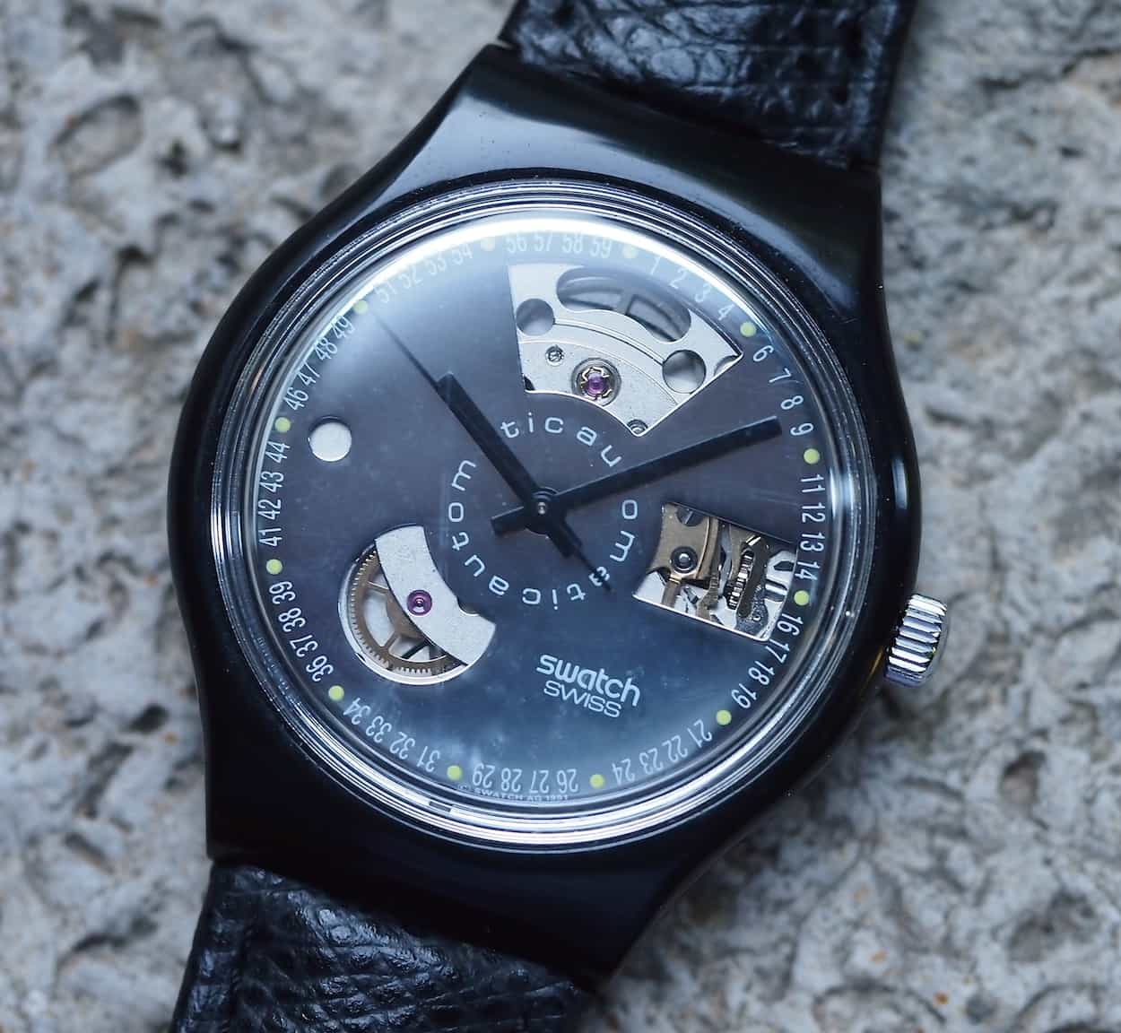 Swatch Automatic exposed dial