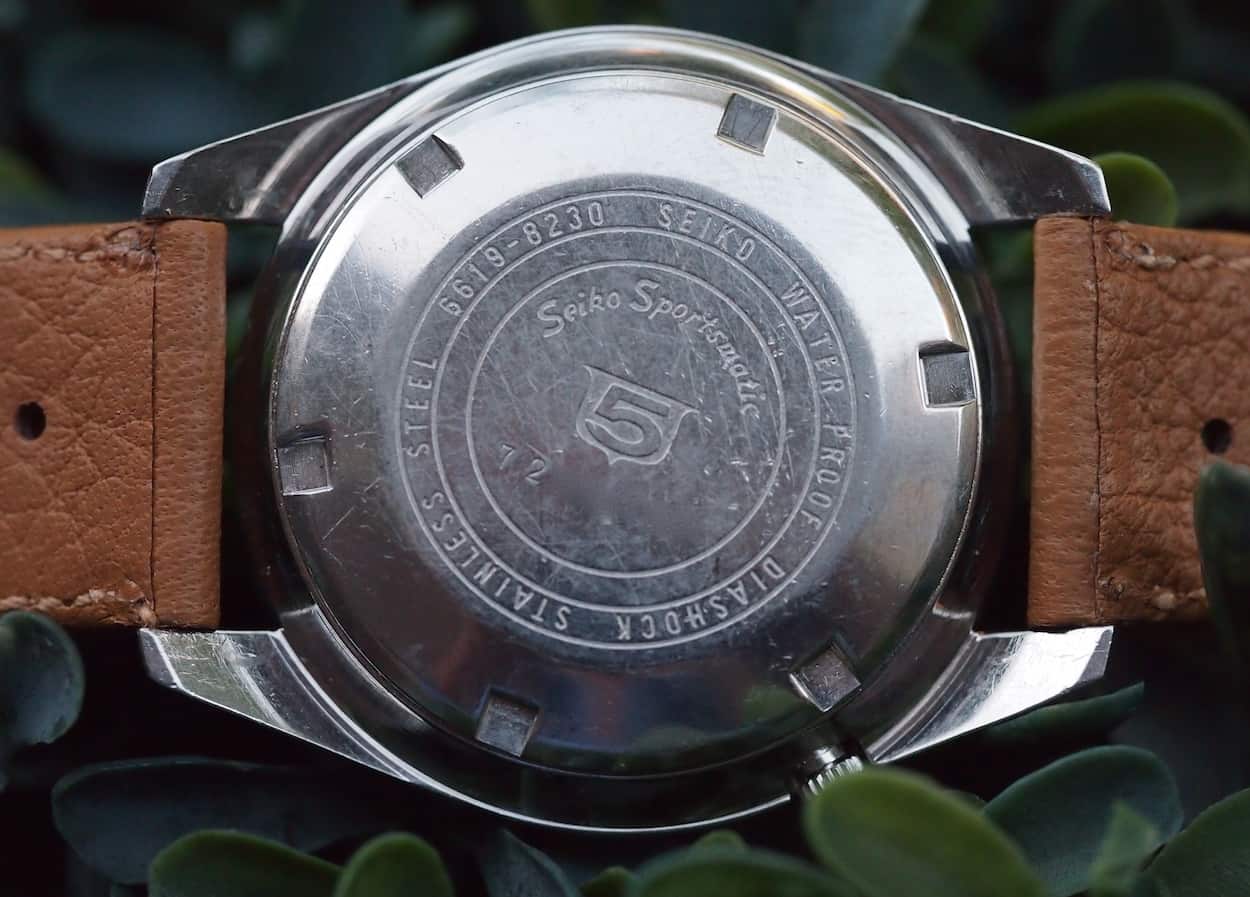 Seiko Sportsmatic case back