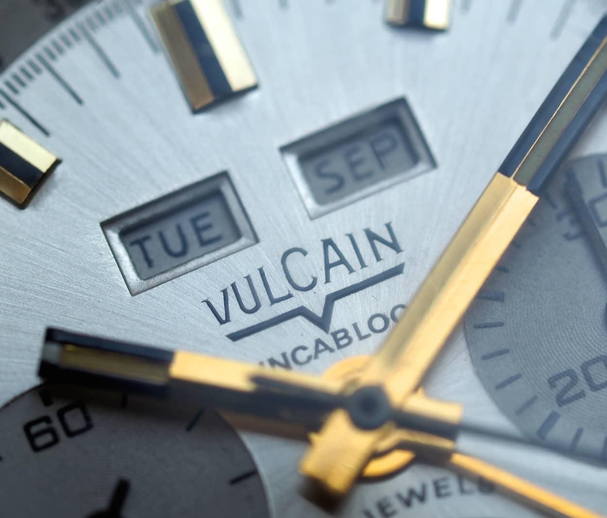 Vulcain Triple Date dial macro