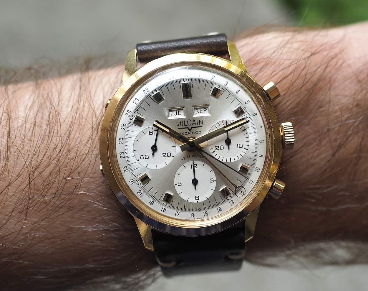 Vulcain Triple Date on the wrist