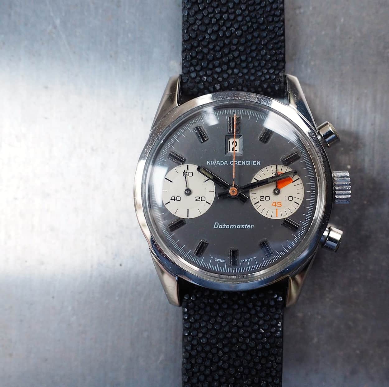 Nivada Grenchen Datomaster head on