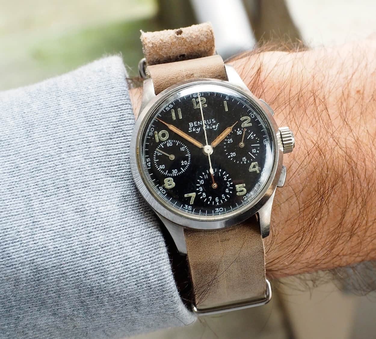 Benrus Sky Chief on the wrist