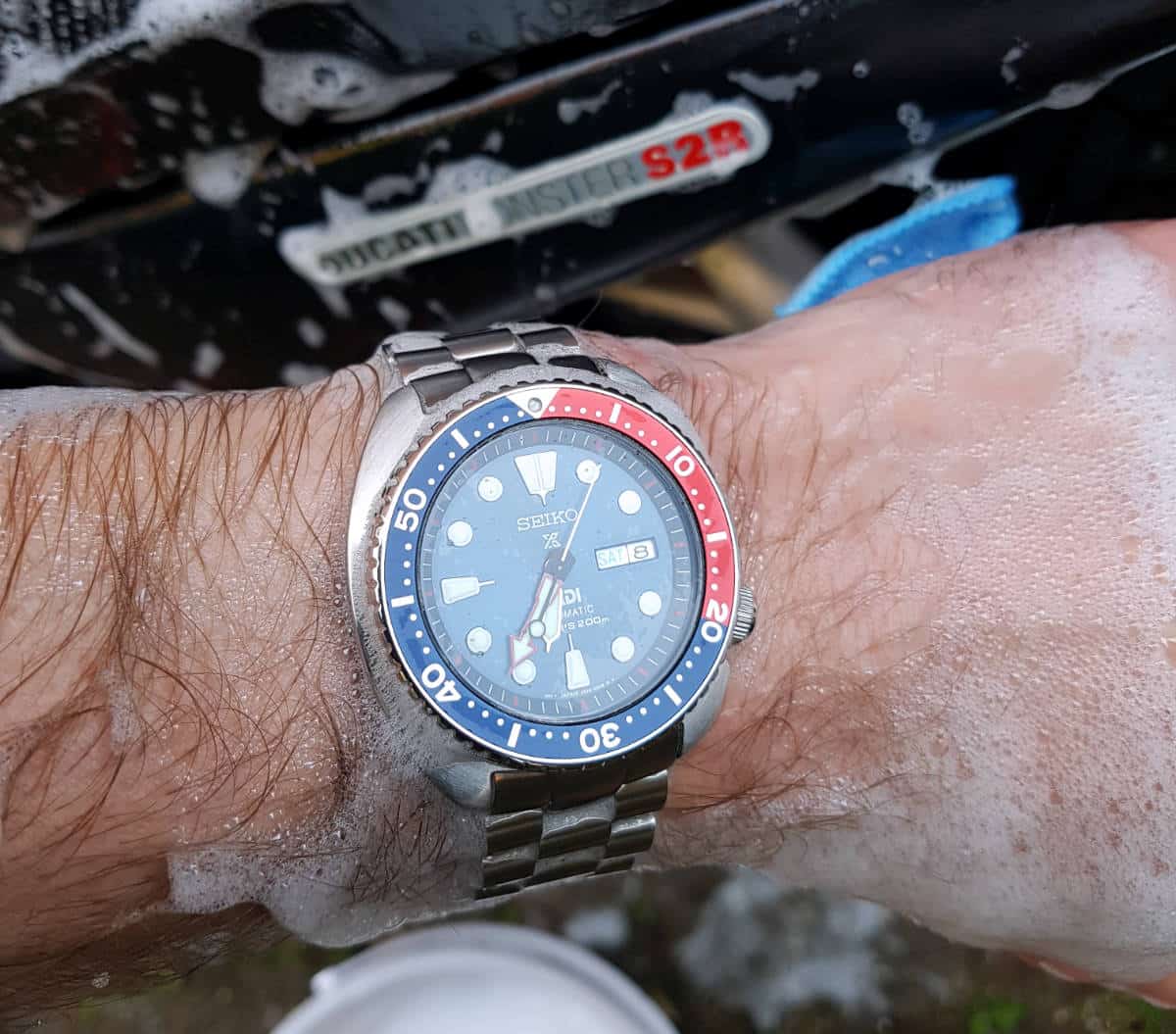 Taking Our Time Machine Back To 2016 — Seiko PADI Turtle on wrist