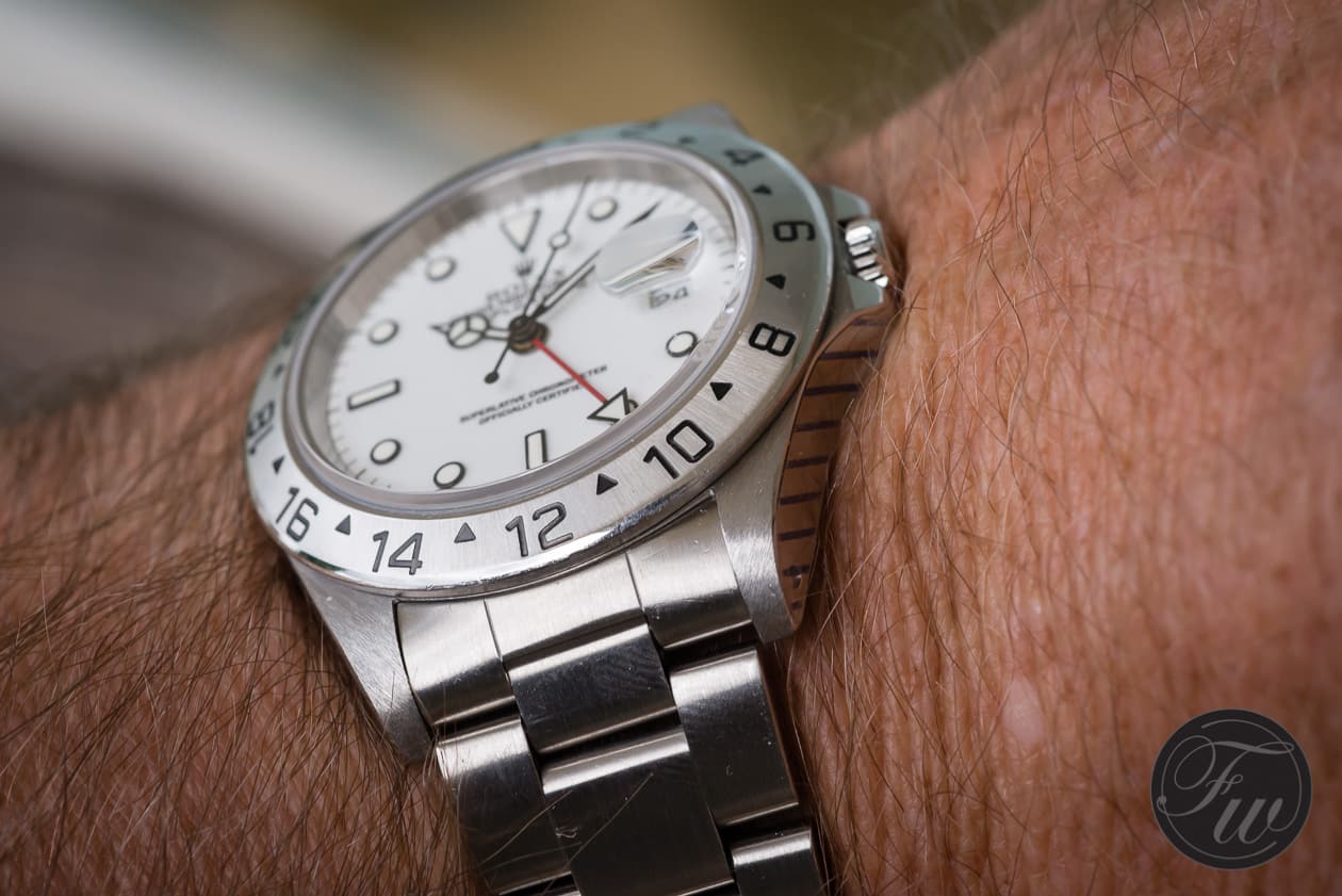 The 1998 Rolex Explorer-II 16570 with white tritium dial