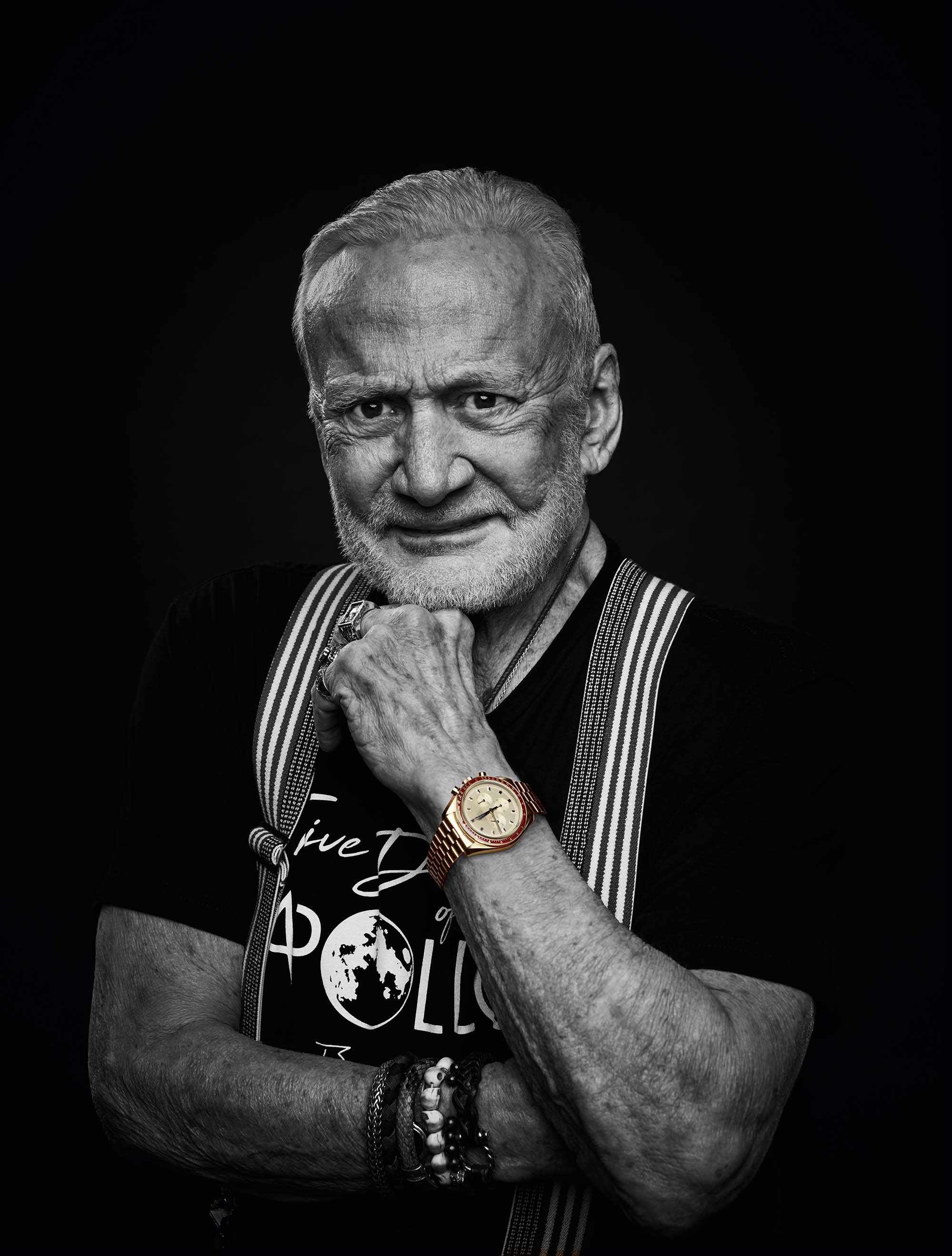 Buzz Aldrin in Omega's 2019 Apollo 11 50th-anniversary campaign