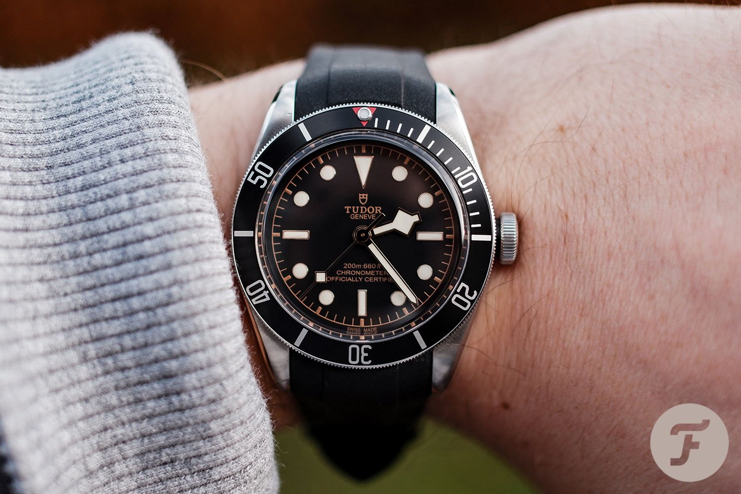 Black Rubber Strap for Tudor Black Bay 58 - Vanguard Straps