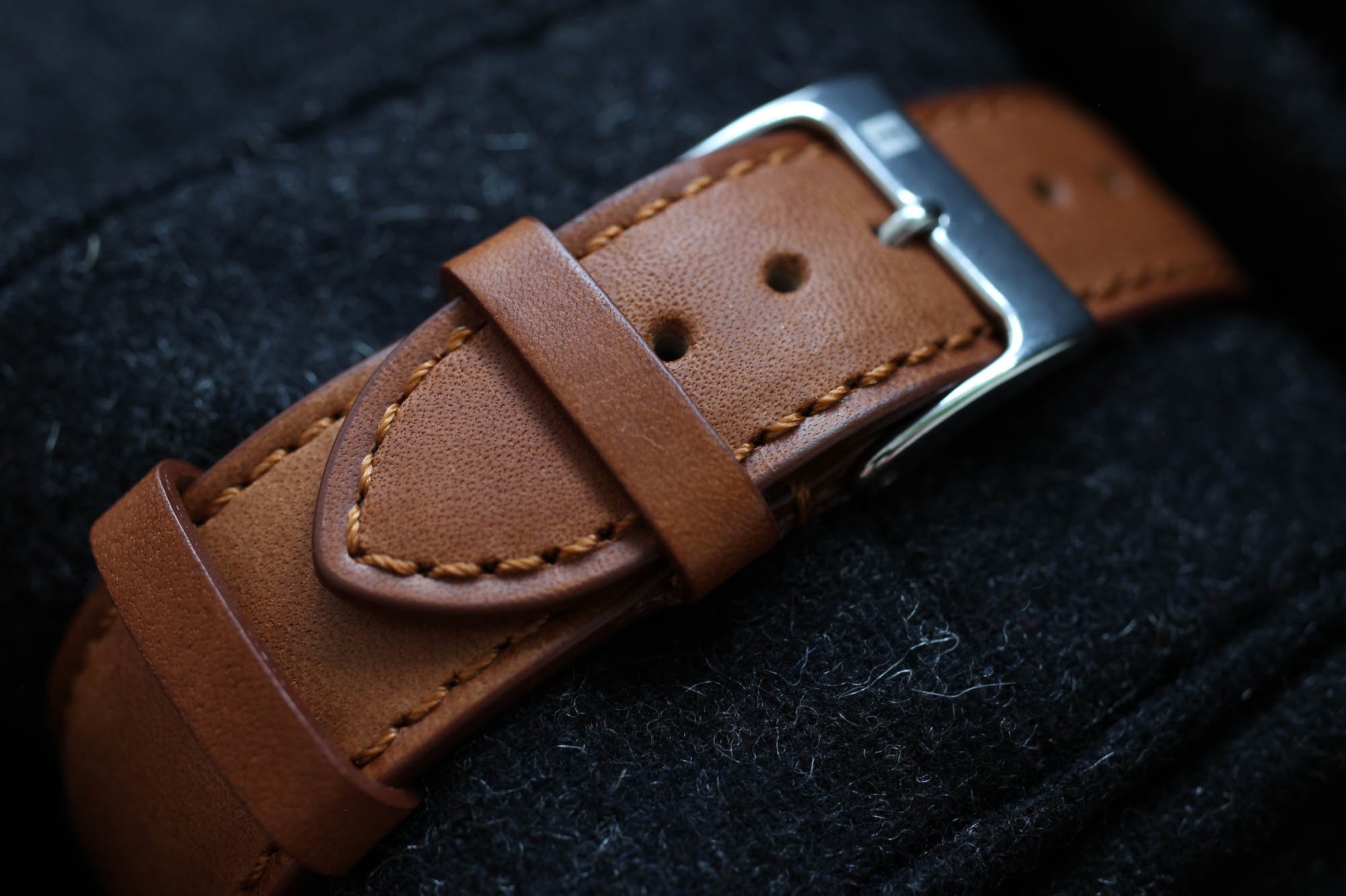 Bronze Perfect Match Siena Leather Watch Strap