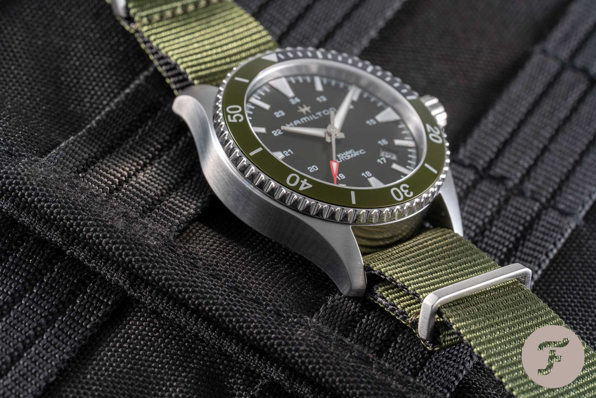 Hamilton Khaki Navy Scuba Auto H82375161 - Orologio Subacqueo Automatico Uomo, Cassa In Acciaio, Quadrante Nero, Cinturino In Gomma