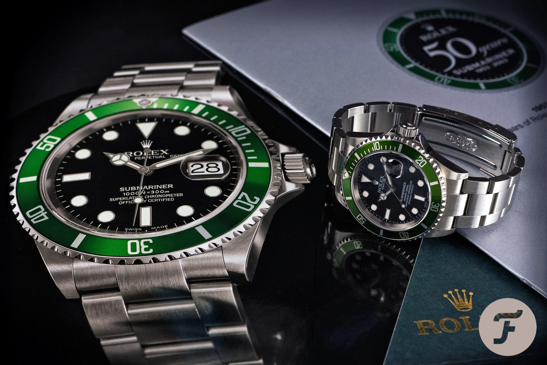 Insane Luxury - @cruzbeckham at just 16 years old wears a new @rolex  Submariner Date 126610 LV in stainless steel with green ceramic bezel.  Introduced after the famous 'Hulk' this watch was